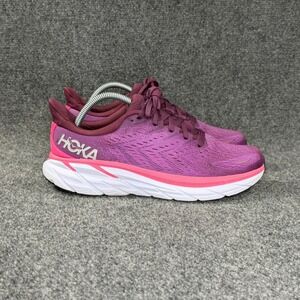 Hoka Clifton 8 Running Shoes Women's 9.5 Grape Wine Purple Athletic Run Training